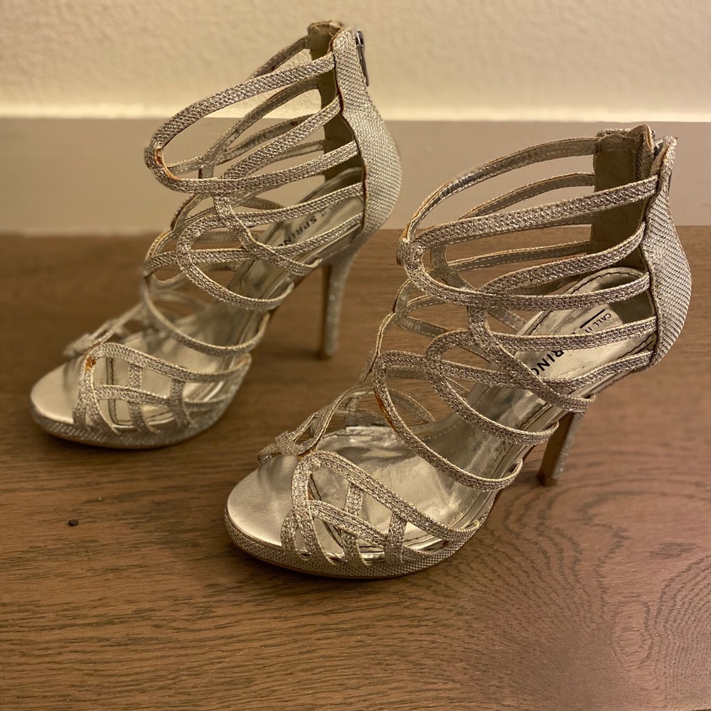 Call it Spring Sisma High Heels Shoes in Silver